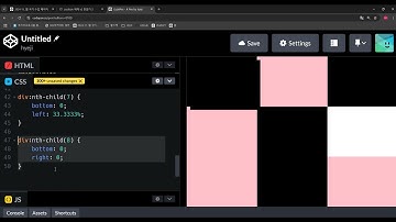 HTML, CSS, 문제, absolute, width, height, top, left 로 화면 9등분