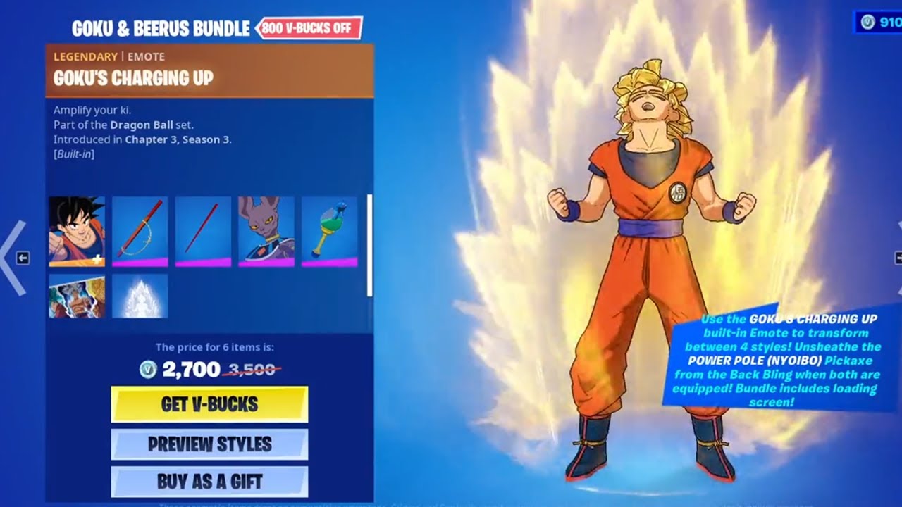 Skin - Goku - Fortnite 