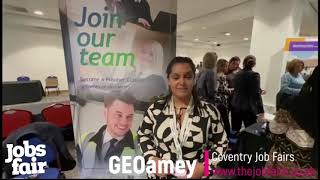 GEOamey at the Coventry Jobs Fair on Friday 5th May 2023