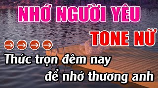 Nhớ Người Yêu Karaoke Tone Nữ Karaoke Lâm Beat - Beat Mới