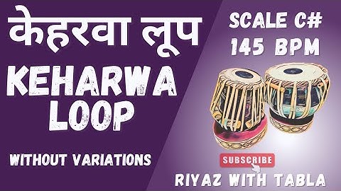 Keharwa Taal Loop for all Songs |145 BPM | C# Kali 1 #tablaloops #riyazwithtabla