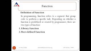 OOPS Lecture 6: Unit 2: Functions