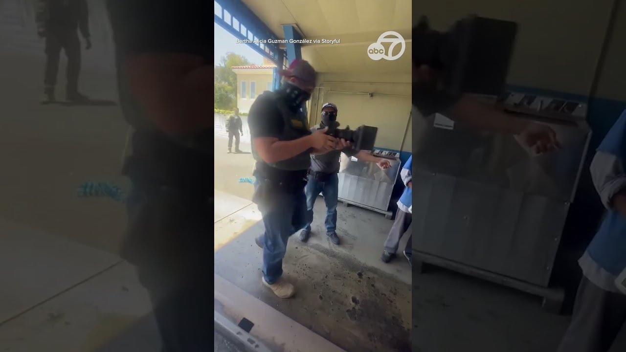 Woman Confronts Masked Immigration Agents Raiding California Car Wash