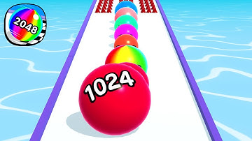 Ball Run 2048 - All Levels Gameplay Android, iOS ( Levels 4450 )