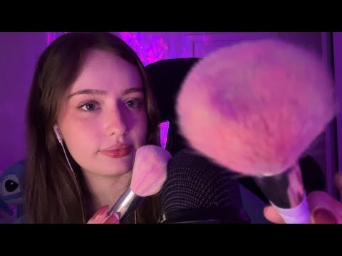 ASMR PINCEL NA TELA/MIC! 🖌️ (com sons de boca)