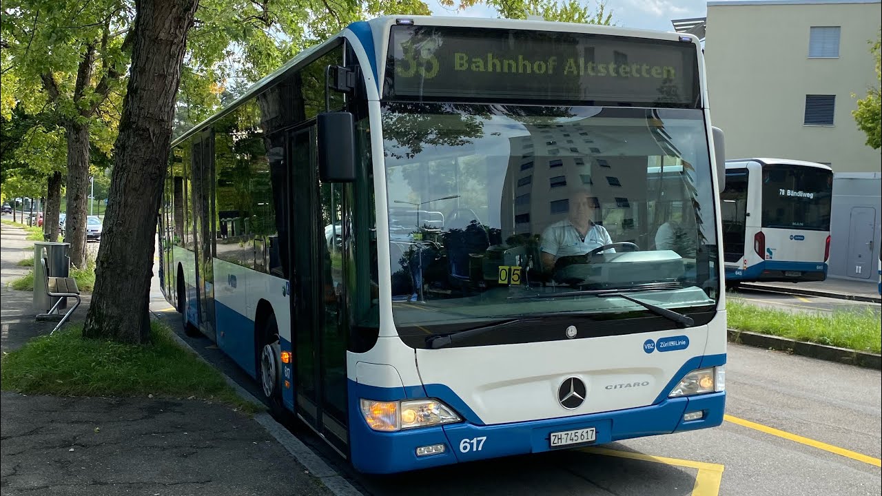 🇨🇭 Cab Ride VBZ Buslinie 35 von Bahnhof Altstetten nach Dunkelhölzli [4K]
