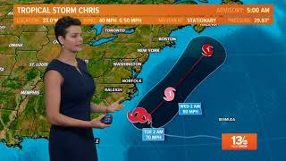 Tropical Storm Chris becomes our third named storm
