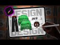 Design a clothing brand with procreate