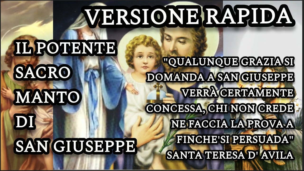 IL POTENTE SACRO MANTO DI SAN GIUSEPPE (VERSIONE RAPIDA) - YouTube