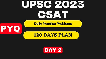 UPSC CSAT 2023 #iasprelims2023 #csat