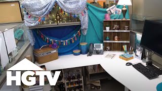 Travel-Inspired Cubicle Makeover | HGTV