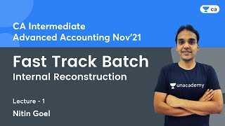 Internal Reconstruction | Fast track | Lec 1 | Advanced Accounts | CA Intermediate | Nitin Goel