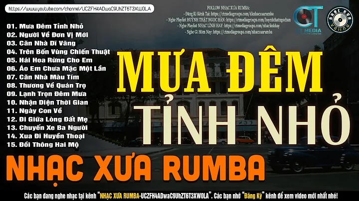 Nhạc Xưa Rumba Hiếm Có Vô Cùng | Lk Nhạc Lính Xưa 1975 Tuyển Chọn Bất Hủ - MƯA ĐÊM TỈNH NHỎ