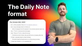 Using the Daily Notes format of notetaking