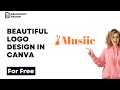 Logo design in canva | music logo in canva mobile app | minimal modern logo design