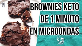 BROWNIE KETO DE MICROONDAS EN 1 MINUTO |  EASY KETO MICROWAVE BROWNIE | Manu Echeverri