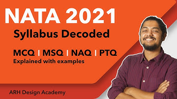 NATA 2021 I Syllabus and Questions type Decoded I MCQ, MSQ, NAQ, PTQ I What to study for NATA 2020