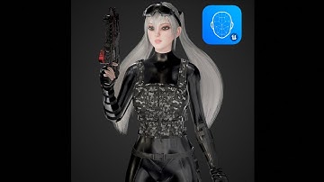 MilitaryGirl Game ready 3D character