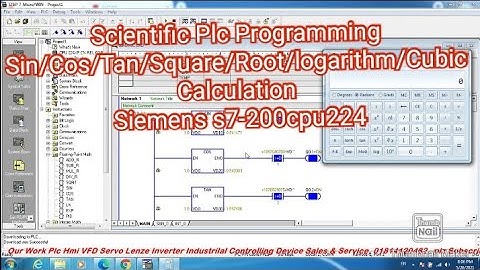 Scientific Plc Programming  Sin/Cos/Tan/Square/Root/logarithm/Cubic Calculation Siemens s7-200cpu224