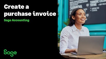 Sage Accounting (UK) - Create a purchase invoice