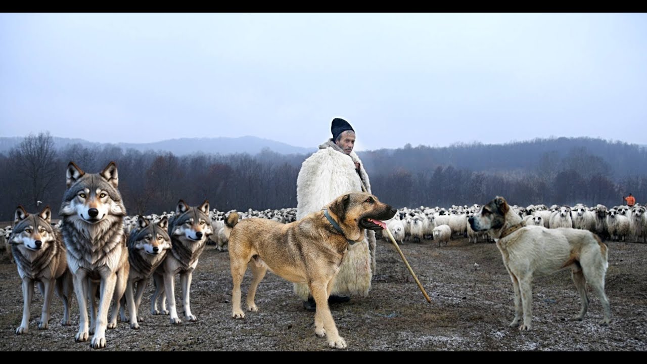 7 LUPI AU RUPT UN CAINE IN DOUA LA STANA LUI GRIGORE ION !