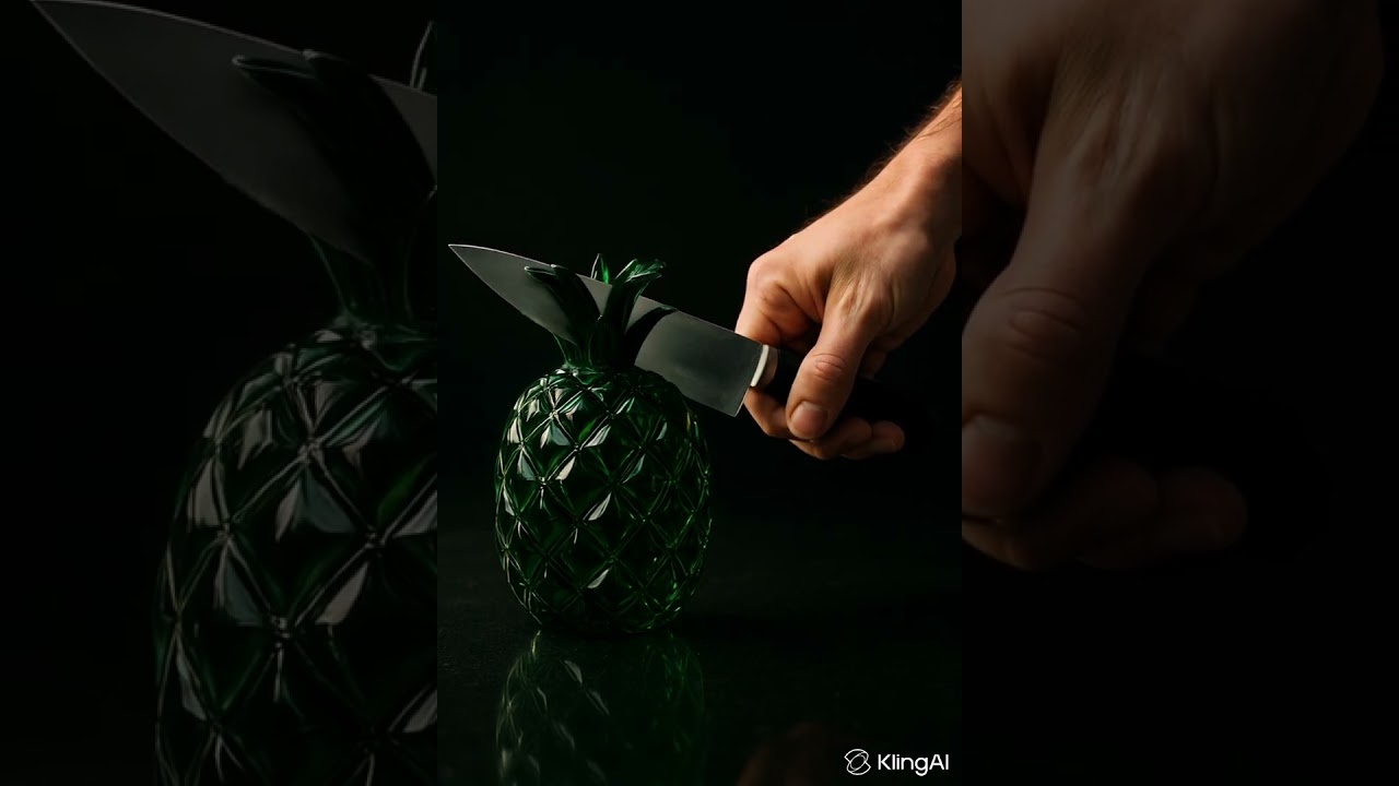 Green Glass Pineapple 💚🍍 | Crystal Fruit Cutting ASMR | Oddly Satisfying Shorts