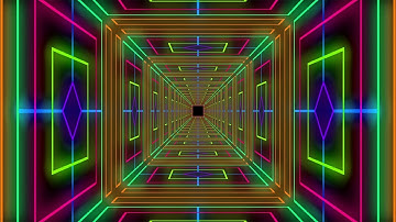 Abstract Neon Light Tunnel  Motion Background Video ǁ VJ Loop Motion Graphics Background Video
