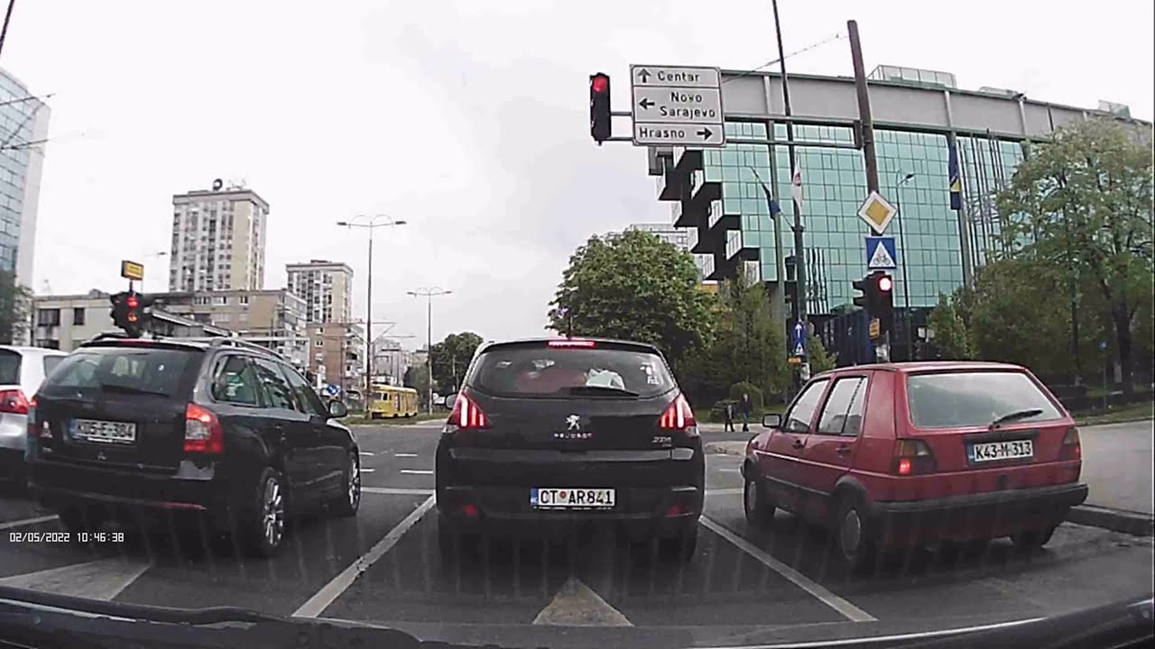 Sarajevo, vožnja kroz grad 2.5.2022.