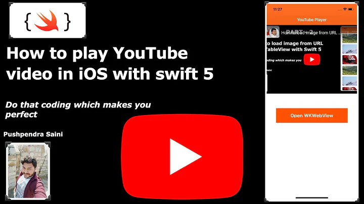 How to play YouTube video in iOS with swift 5