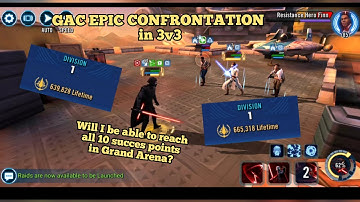 Grand Arena | 3v3 | Counter GL Rey in epic GAC battle | Risky gamble against top opponent | SWGOH