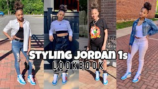 How I Style My Jordan 1s | Unboxing Off White Jordan 1 UNC | LexiVee03