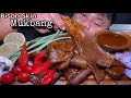 Mithunbison skin  long beans tomatoonion lemon extra gravy  red king chillies mukbang