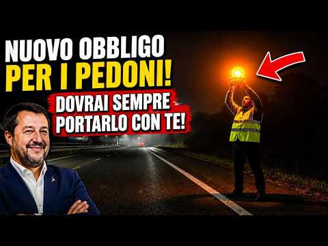 Video NUOVO CODICE DELLA STRADA: PRIMA DI USCIRE A PIEDI DEVI ASSICURARTI DI AVERE LE DOTAZIONI NECESSARIE
