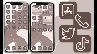 Dark brown app icons aesthetic screenshot 2