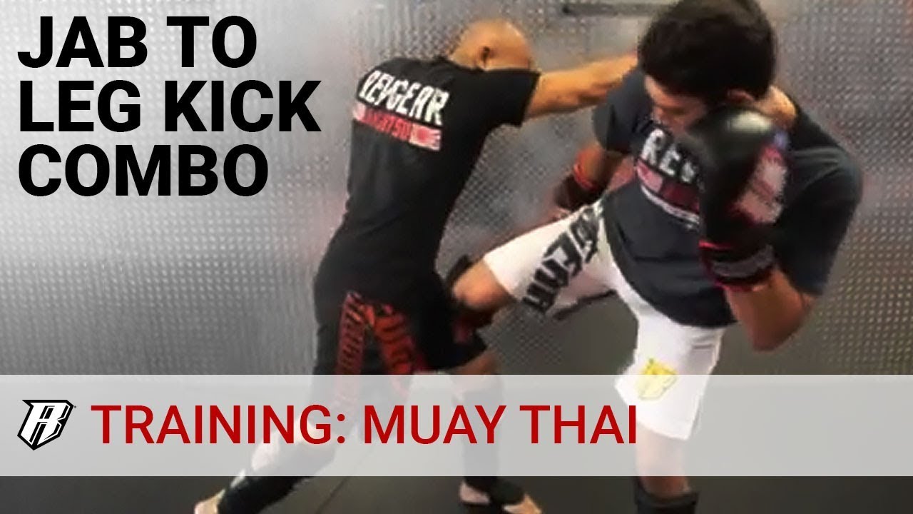How To Jab to Leg Kick Combo Muay Thai Training YouTube