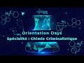 Orientation days  master chimie criminalistique