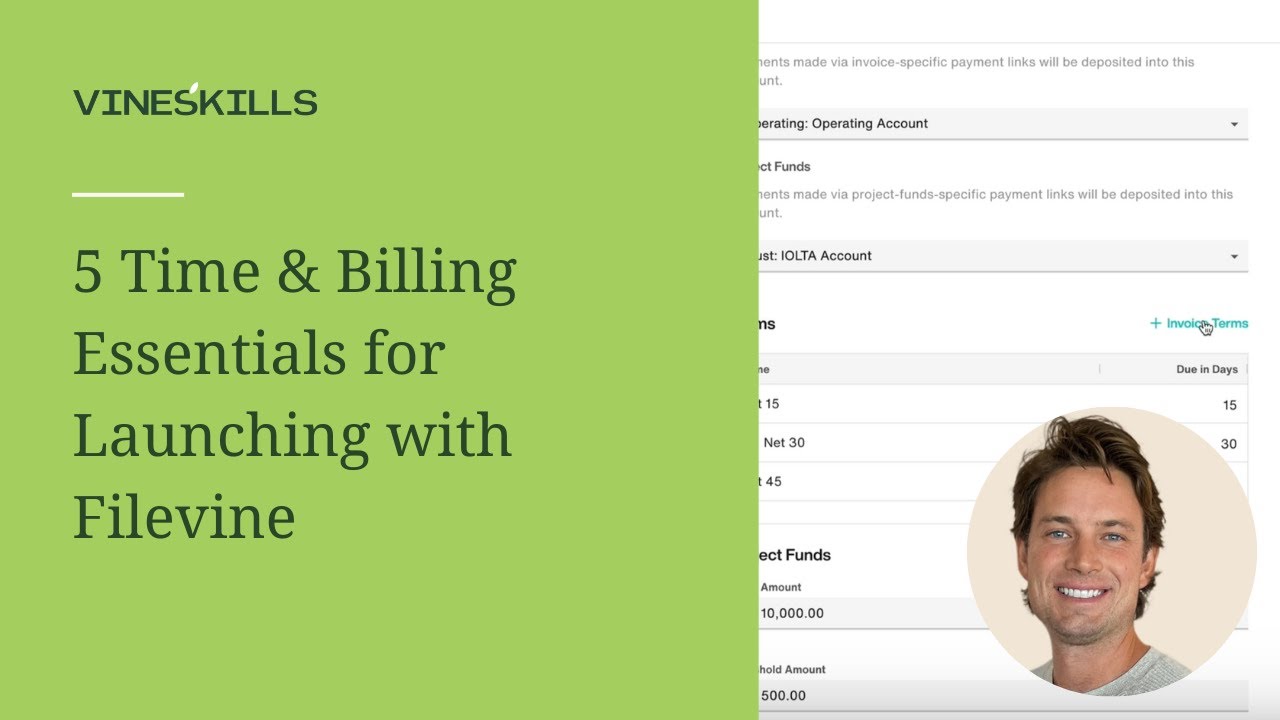 5 Time & Billing Essentials for Launching with Filevine - YouTube