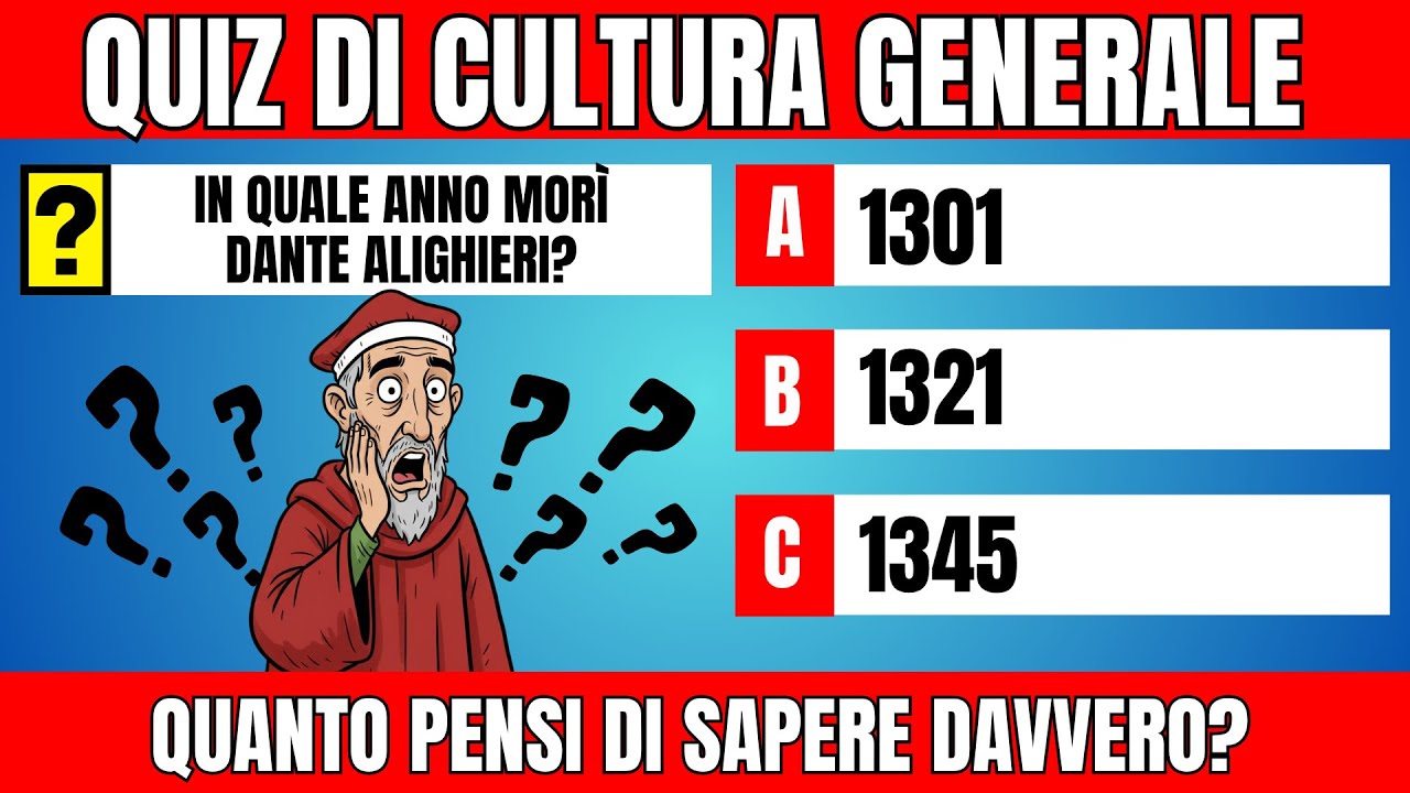 QUIZ di Cultura Generale ITALIANA 🇮🇹