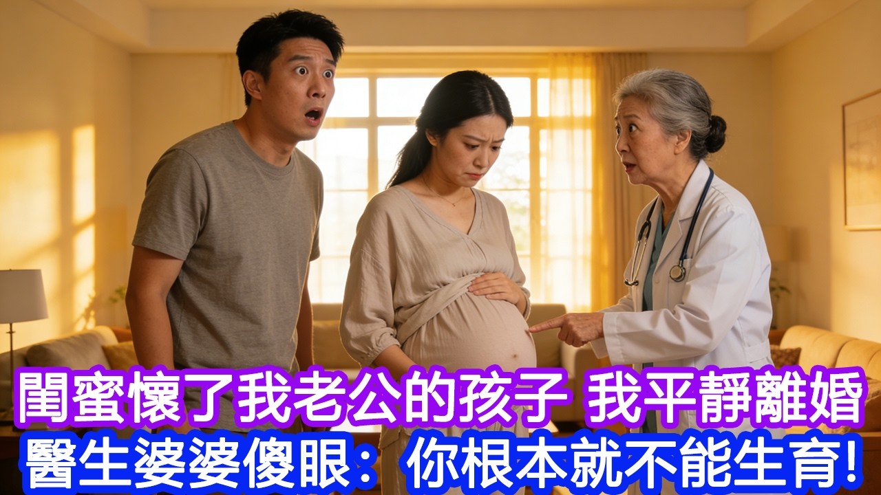 【情感故事】閨蜜懷了我老公的孩子，我平靜離婚，他帶閨蜜回婆家報喜時，醫生婆婆傻眼：「你根本就不能生育！」#故事 #人生哲理 #婚姻 #出軌 #爽文