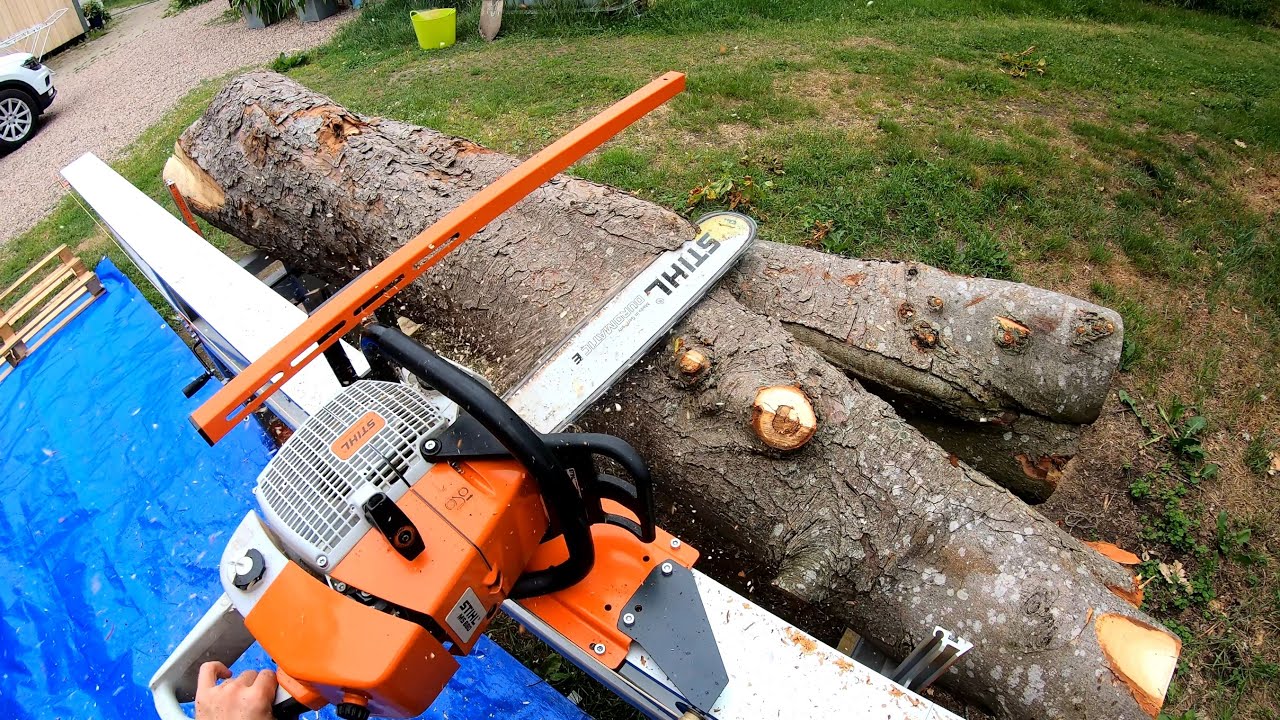 Sit down relax and watch me cut planks, with my Stihl 880 in chestnut ...