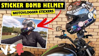 VS♀️ Sticker Bomb Motorbike Helmet
