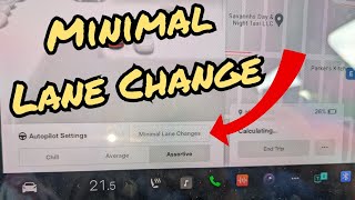 Tesla Minimal Lane Change Feature