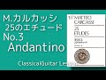 【カルカッシ25のエチュード】Op.60-3 クラシックギターレッスン