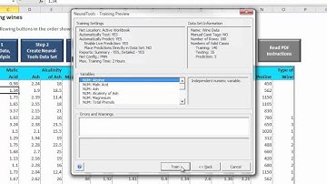 NeuralTools Quick Start - Step 4: Train, Test, and Predict