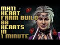 MK11 Heart Farm Build! 88 hearts in 1 minute! Fast and easy(this still works, read description)