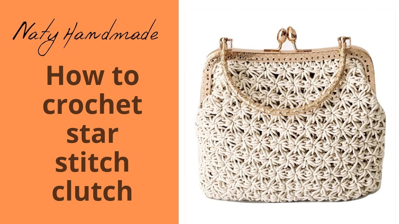 Vintage τσαντάκι πλέξη αστεράκι||star stitch bag with subs