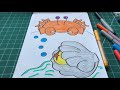 How To Draw A Crab and mussel for KIDs