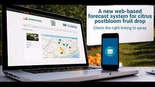 Postbloom fruit drop (PFD) forecast system screenshot 2