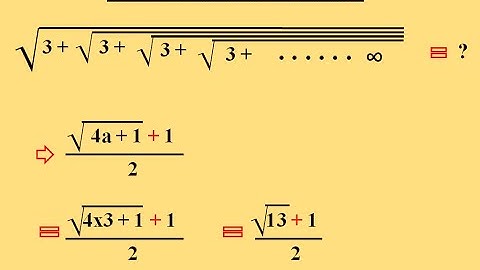 Infinite square root problem | infinite square root series