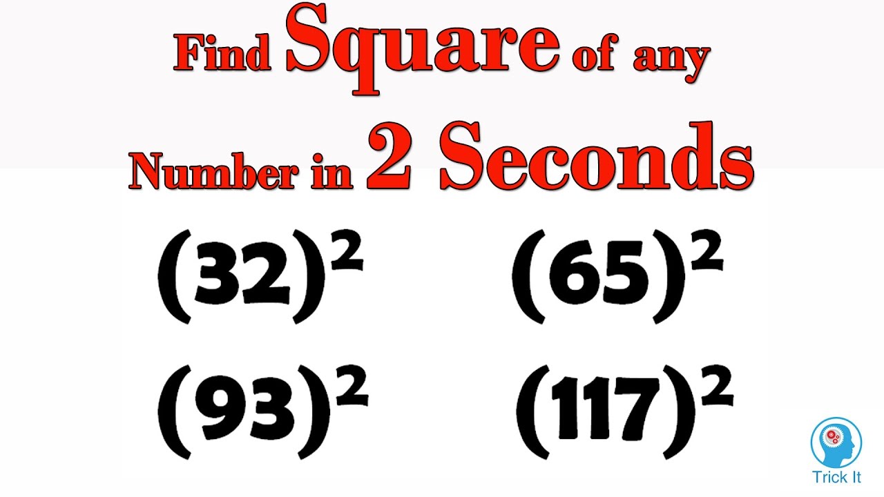 Shortcut to Find Square of any Number